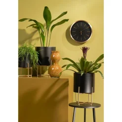 Aries Bloempot op Standaard – Set van 3 – H32 x Ø24 cm – Zwart