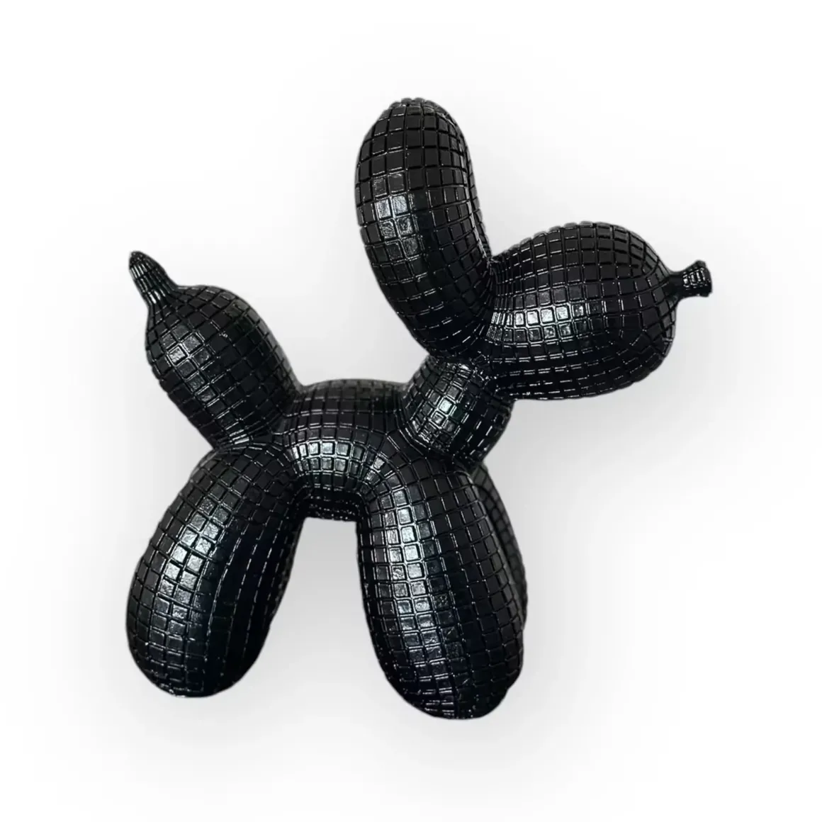 Balloon hond staand zwart klein