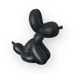 Balloon hond zittend zwart