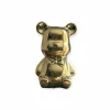 beer beeldje zittend goud 7,5x12cm