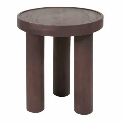 Bijzettafel Tias ø42 cm – Espresso Mangohout