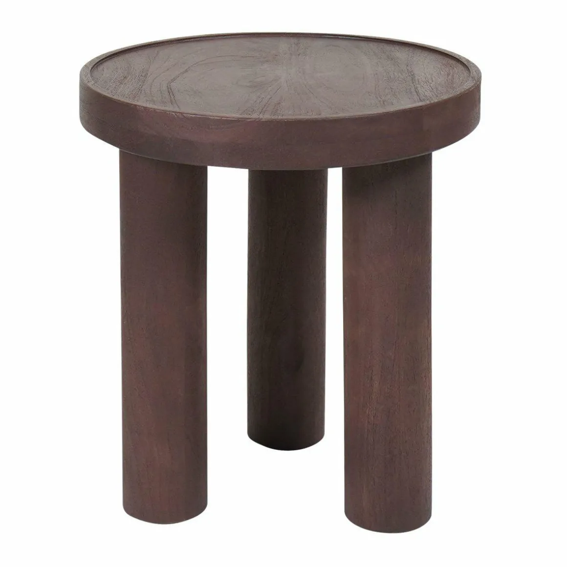Bijzettafel Tias ø42 cm – Espresso Mangohout