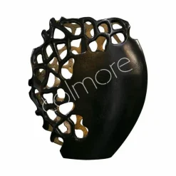 Colmore Vaas Alu Matt Zwart Goud Black Gold 26X10X31cm