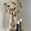 Complete decoratie set vaas met kandelaren bruin goud