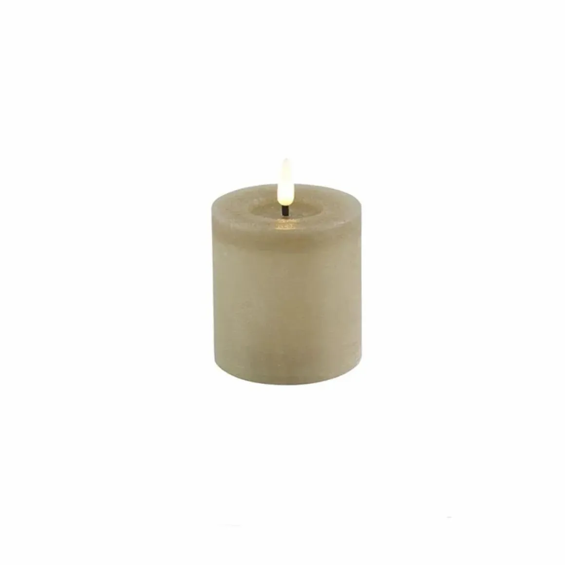 Countryfield LED kaars rustiek lyon 7.5x8cm Beige