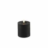 Countryfield LED kaars rustiek lyon 7.5x8cm zwart