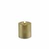 Countryfield LED kaars rustiek lyon 7.5x8cm Goud