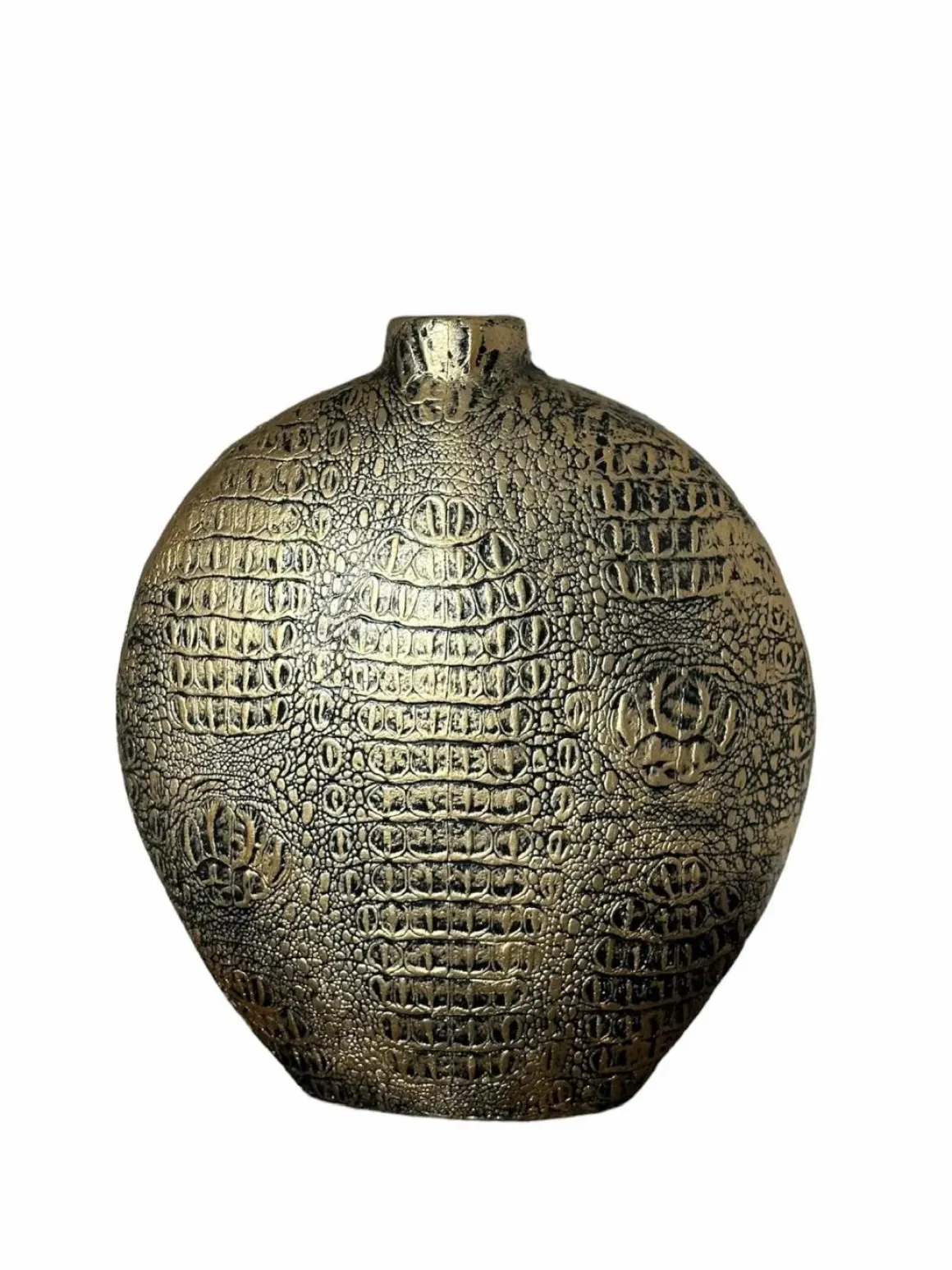 Croco vaas goud 28 cm x 30 cm