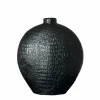 Croco vaas zwart 28 cm x 30 cm