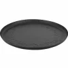 Decoratief rond dienblad hammered 40 cm Zwart