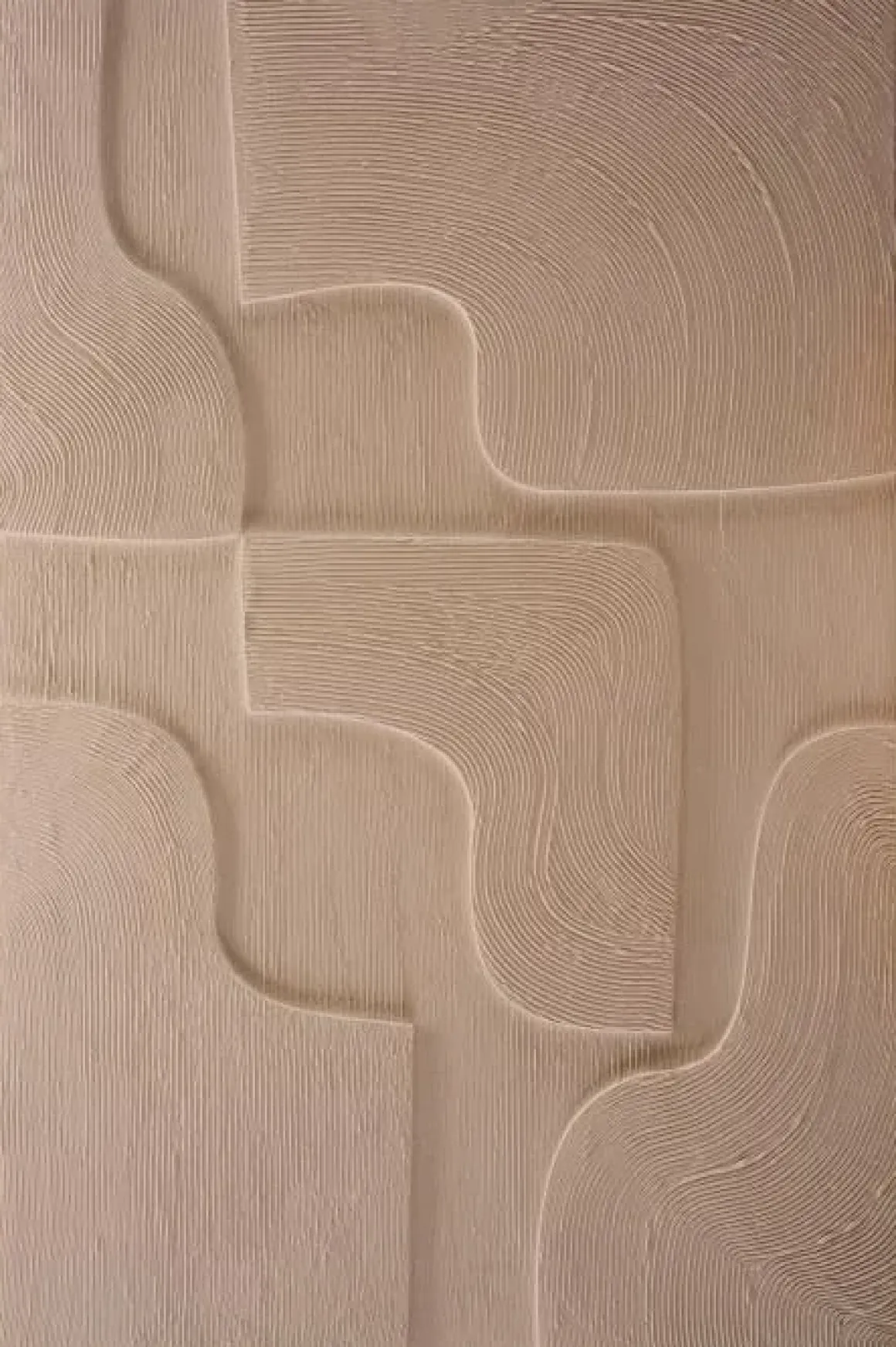 3D wanddecoratie organisch aardetint 80x120cm japandi