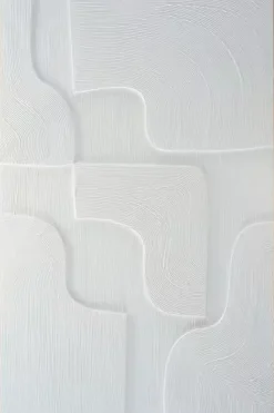 3D wanddecoratie organisch wit 80x120cm japandi