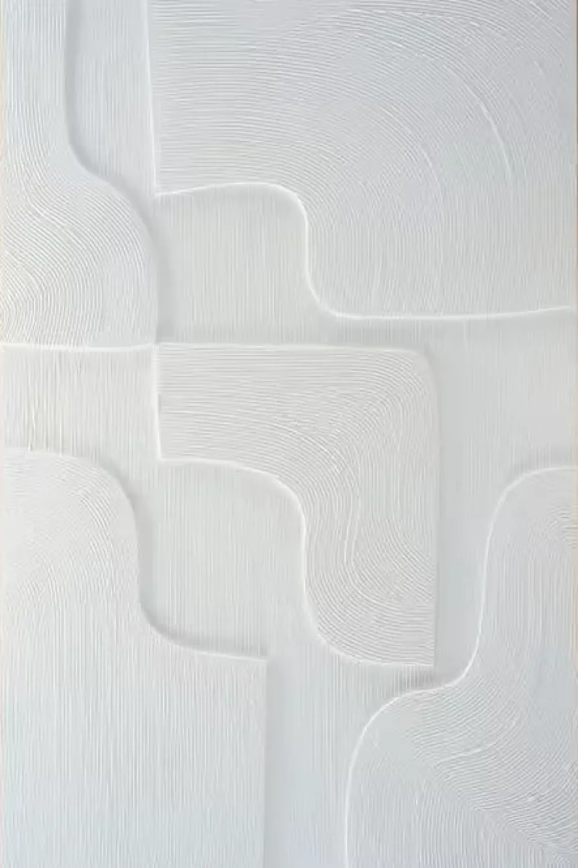 3D wanddecoratie organisch wit 80x120cm japandi