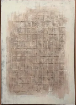 3D wanddecoratie 83x123cm met olieverf reliëf en frame