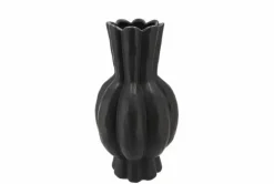 Garlic mat zwart high vaas 23x40cm