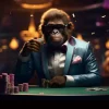 Glasschilderij gangster pokeraap 80x120cm