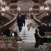 Glasschilderij Maffia gangsters in casino 2 afmetingen