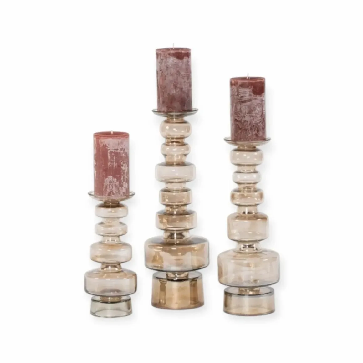 Glazen kandelaar chandelier brown luster
