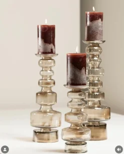 Glazen kandelaar chandelier brown luster
