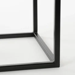 Goa Bijzettafel – Set van 2 – L30 x B30 x H70 cm – Metaal – Zwart