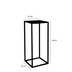Goa Bijzettafel – Set van 2 – L30 x B30 x H70 cm – Metaal – Zwart