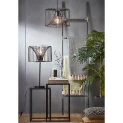Goa Bijzettafel – Set van 2 – L35 x B35 x H55 cm – Metaal – Zwart