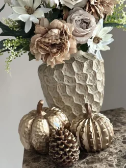 Herfstdecoratie set Beige nude met pompoenen