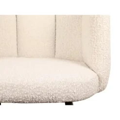 High five luxe eetkamerstoelen wit parelmoer (boucle) (Set van 2)