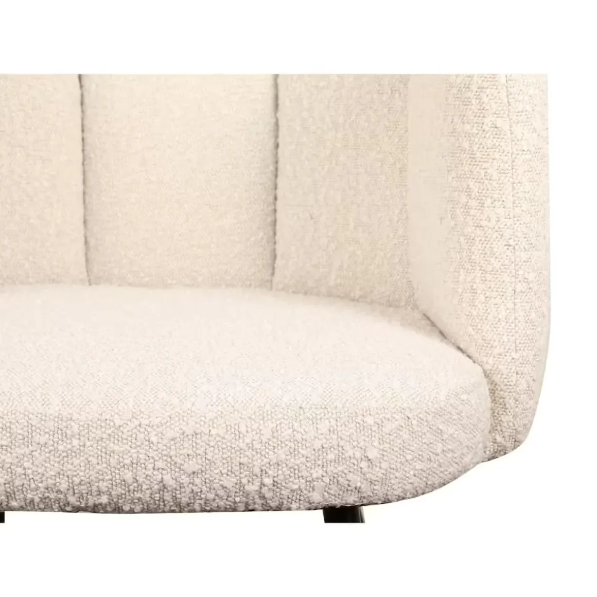 High five luxe eetkamerstoelen wit parelmoer (boucle) (Set van 2)