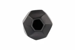 Jada zwart mat rock vaas 15x30cm
