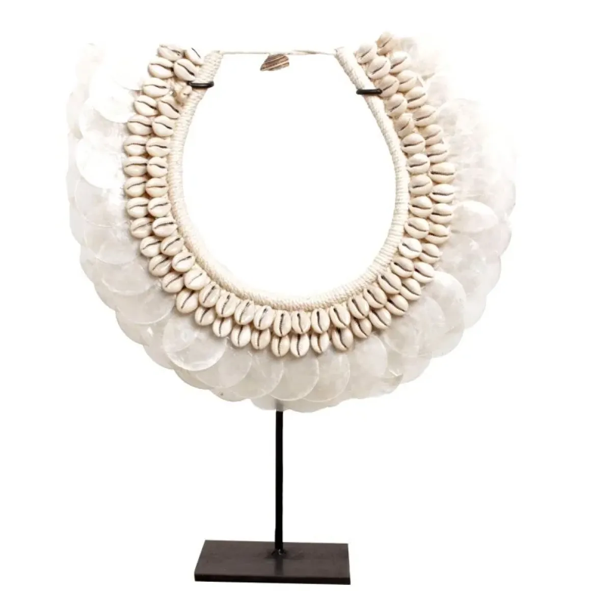 J36 schelpen ketting ornament op voet