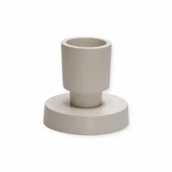 Kaarshouder beige ivory Piura XS Ø9 x H10 cm – vase the world