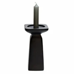 Kaarshouder Calama M zwart L10 x H10 x H18 cm – Vase the world