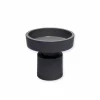 Kaarshouder zwart Piura XS Ø9 x H10 cm – vase the world