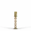 kandelaar glas Oyster 4 Rolls brown luster