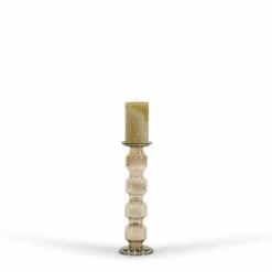 kandelaar glas Oyster 4 Rolls brown luster