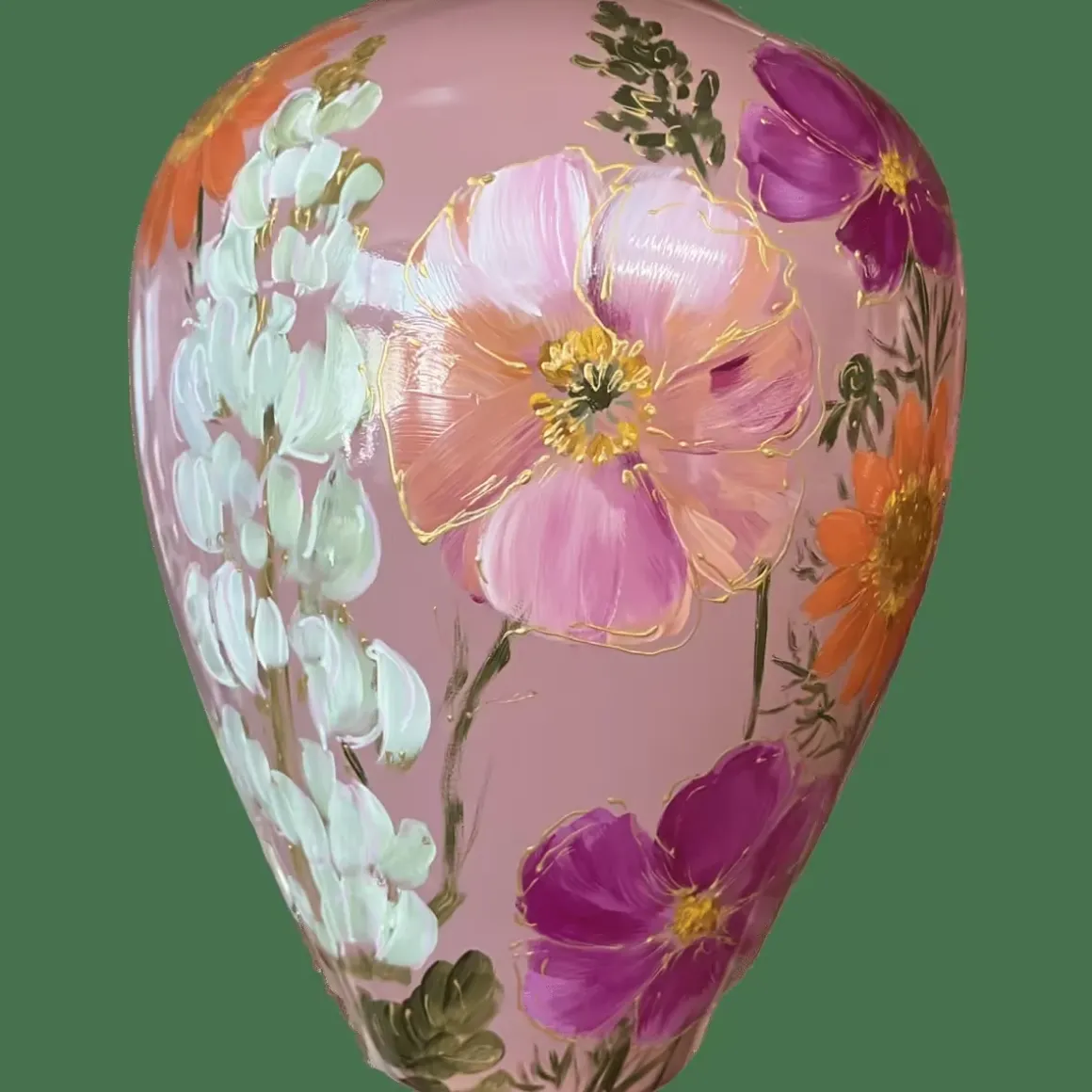 Kander luxe vaas flowermix mauve