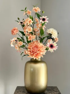 Kunstbloem Beige fuchsia roze 79cm