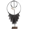 K33 Zwarte Octo Ketting schelp ornament op voet standaard L
