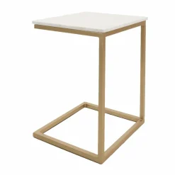 Laptoptafel Mitch Marmer – Wit/Goud