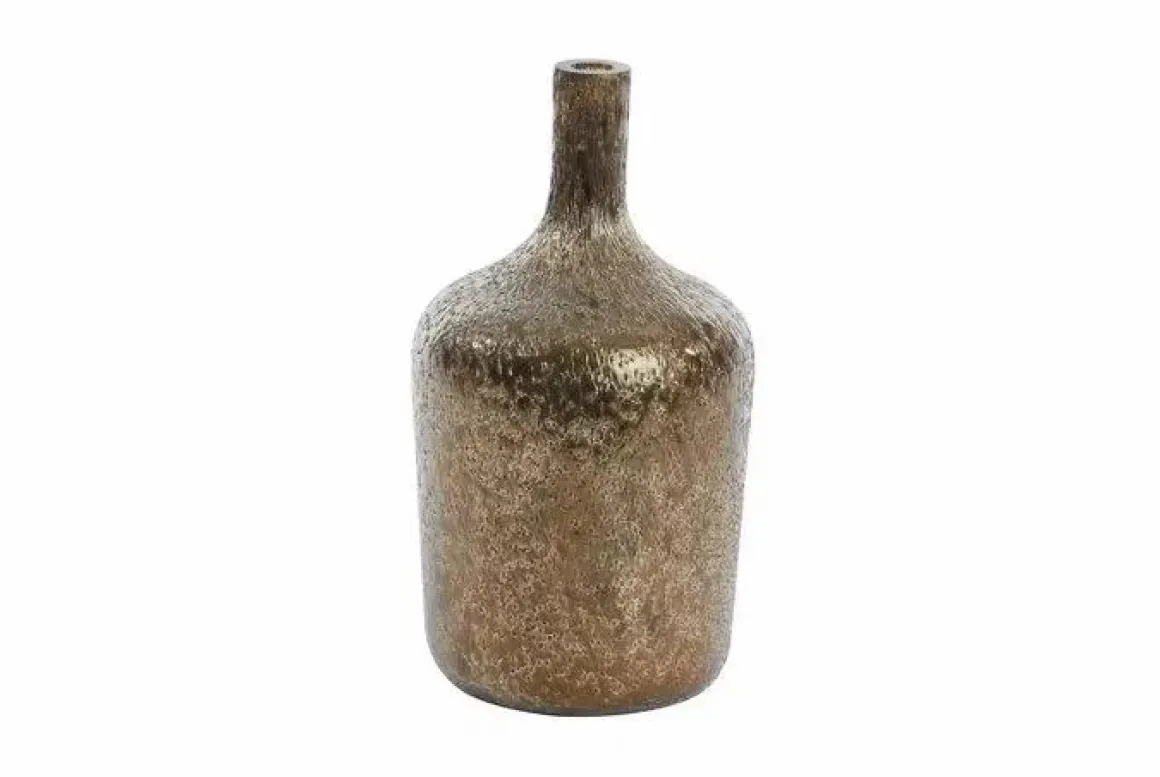 Light & Living Vaas Ø16×29 cm MOLUSI glas donker goud brons