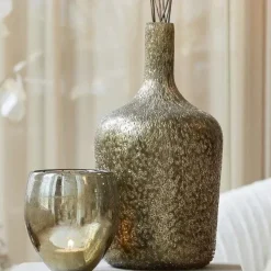 Light & Living Vaas Ø16×29 cm MOLUSI glas donker goud brons