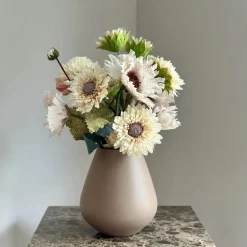 Losse zijden bloem poppy creme beige 76 cm
