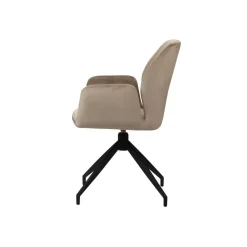 Luxe eetkamerstoel Storm Draaistoel Zand Wit