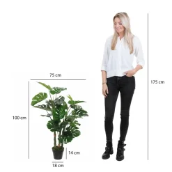 Monstera Kunstplant – H100 x Ø75 cm – Groen