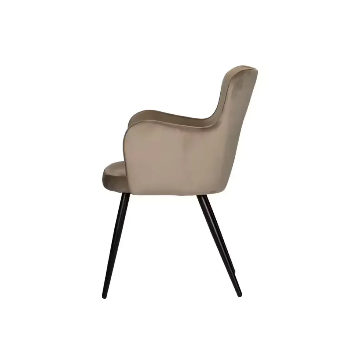 Oorfauteuil luxe eetkamerstoelen zandwit (Set van 2)