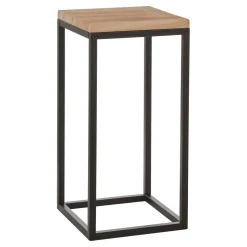 Oskar Plantentafel – L30 x B30 x H62 cm – Hout, Metaal – Zwart