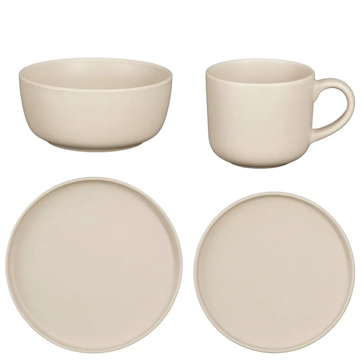 Ozzu Serviesset 4 Persoons – Steengoed – Taupe