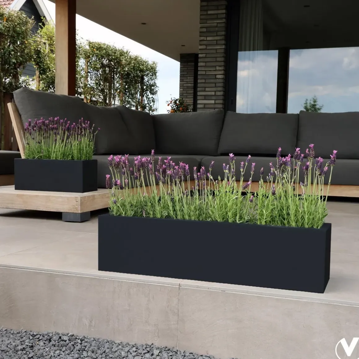 Plantenbak – Virginia black (set van 2 stuks)