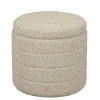 Poef met Opbergruimte – H41 x Ø42 cm – Beige